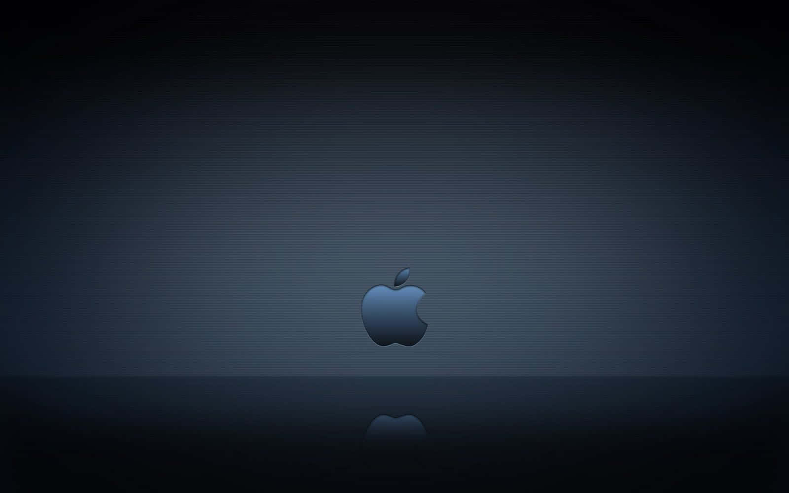 Apple標誌在深色漸變背景上帶有倒影