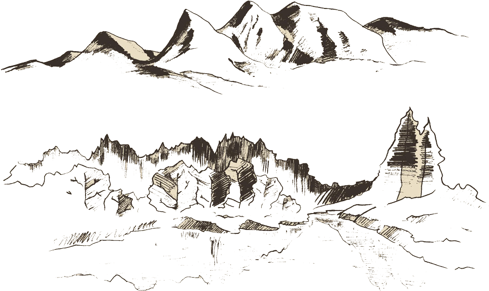 山嶺素描藝術圖 壁紙