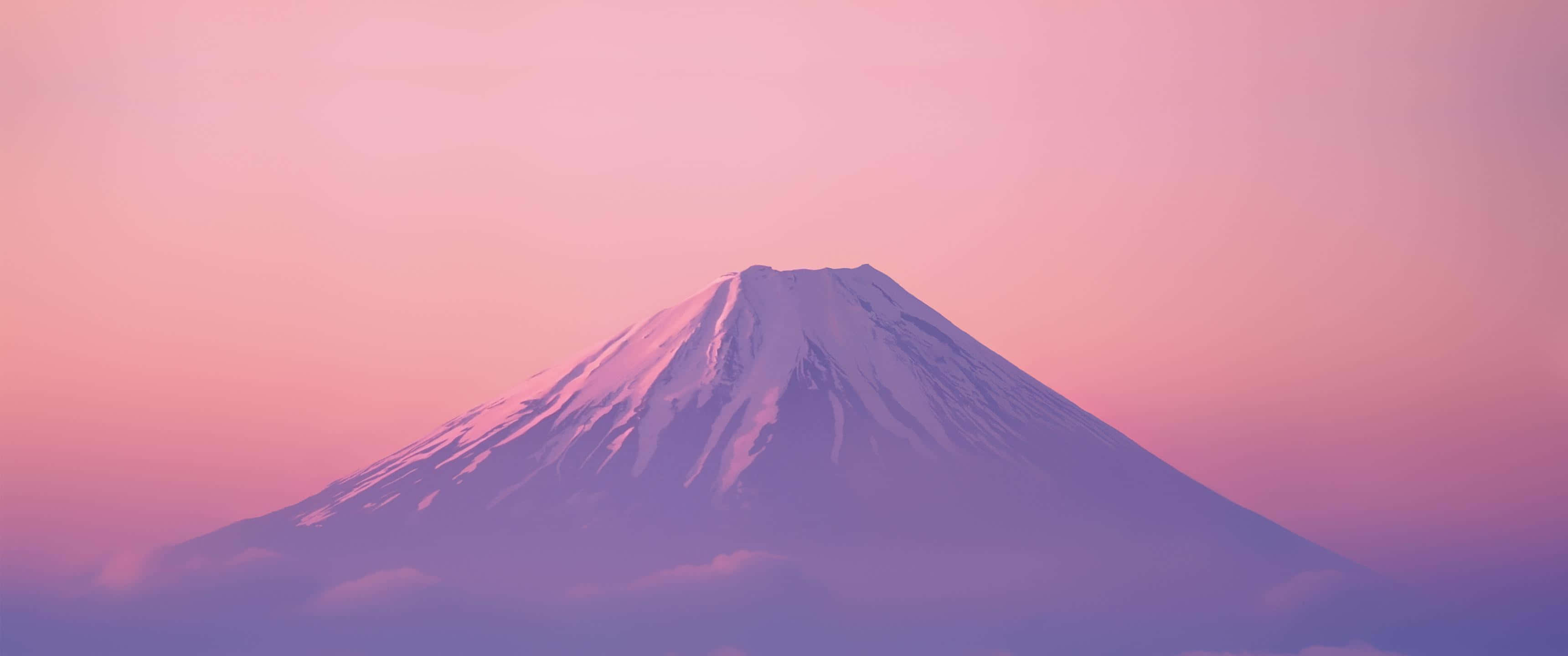 山巒與雲海背景 壁紙