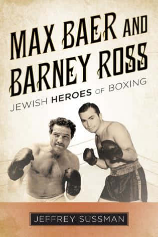 書籍封面以復古棕褐色調展示兩位猶太拳擊冠軍 Max Baer 和 Barney Ross。