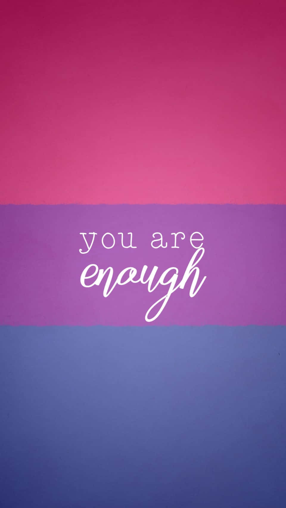帶有文字「you are enough」的漸變背景