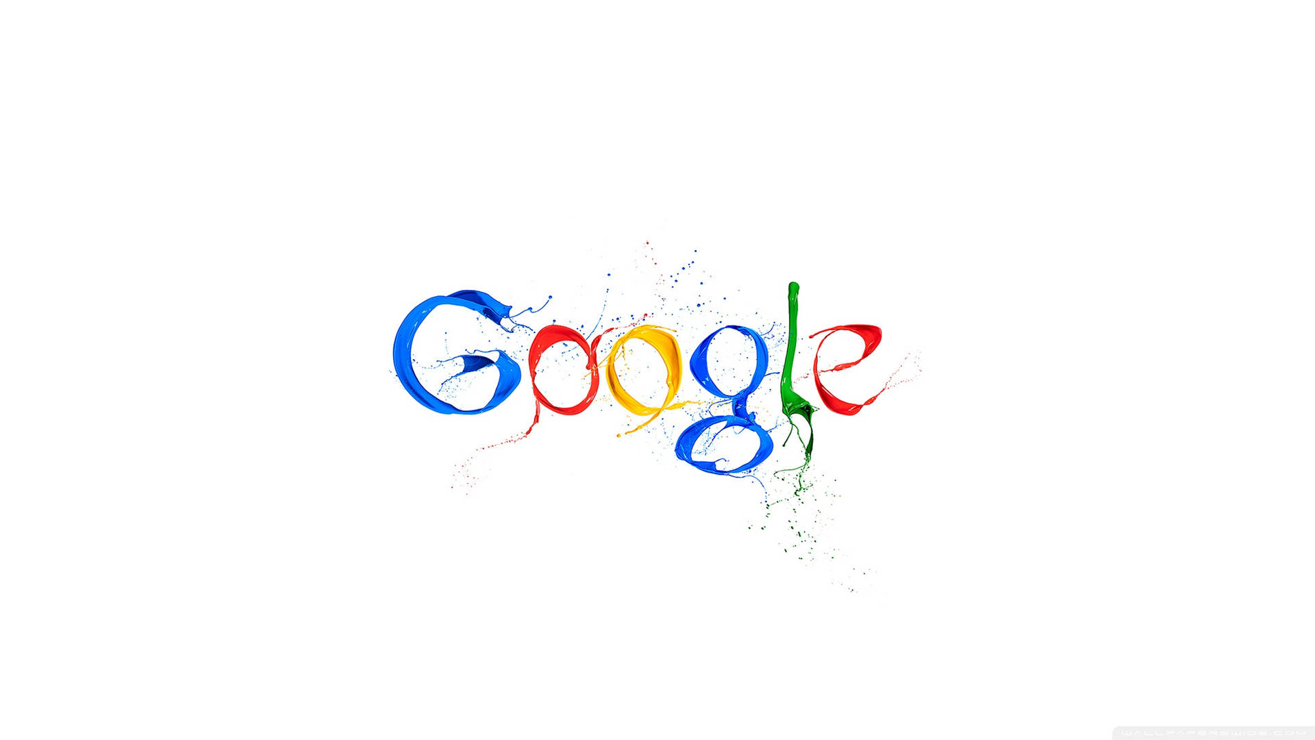 白色背景上由彩色油漆飛濺組成的 Google 標誌