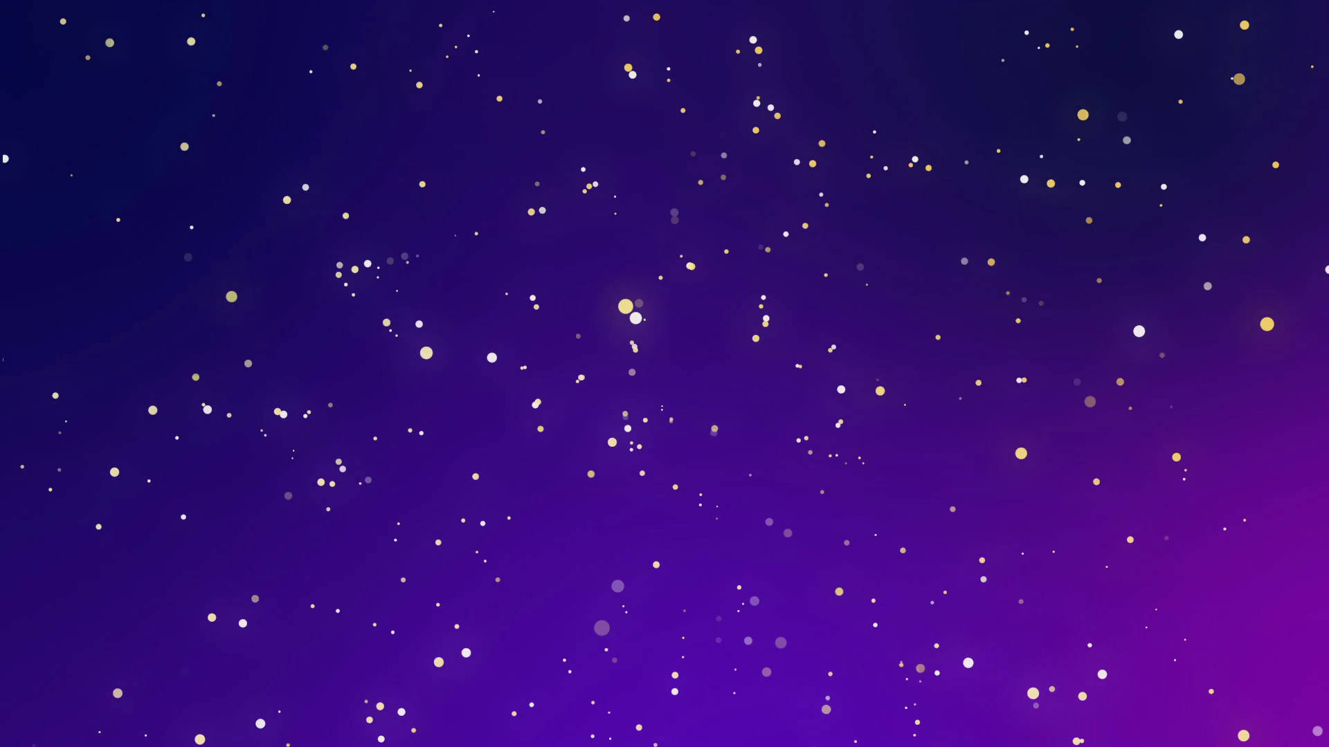 布滿繁星的紫色夜空 壁紙 — 一個漸變紫色的夜空，點綴著發光的白色和黃色星星，營造出夢幻的宇宙場景。