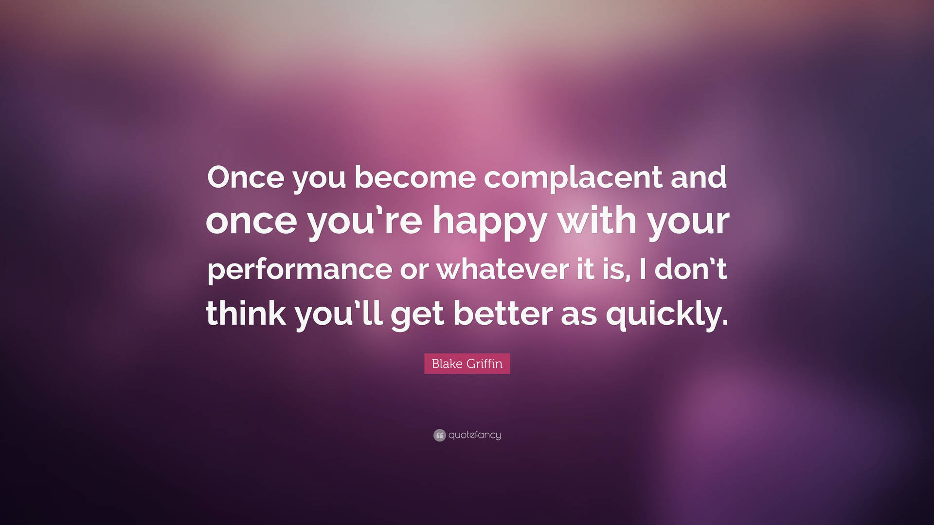 Blake Griffin 的勵志名言，背景為紫色漸變。