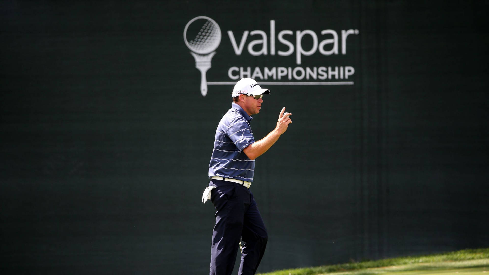 高爾夫球手在Valspar Championship期間於陽光明媚的高爾夫球場上慶祝。