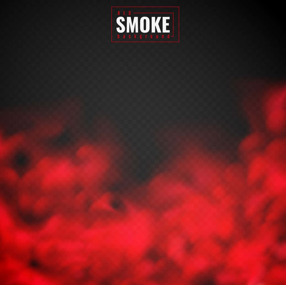 帶有「smoke」文字的紅煙背景 壁紙 — 濃厚嘅紅色煙霧喺深色透明背景上翻騰，頂部有一個粗體紅色煙霧標籤。