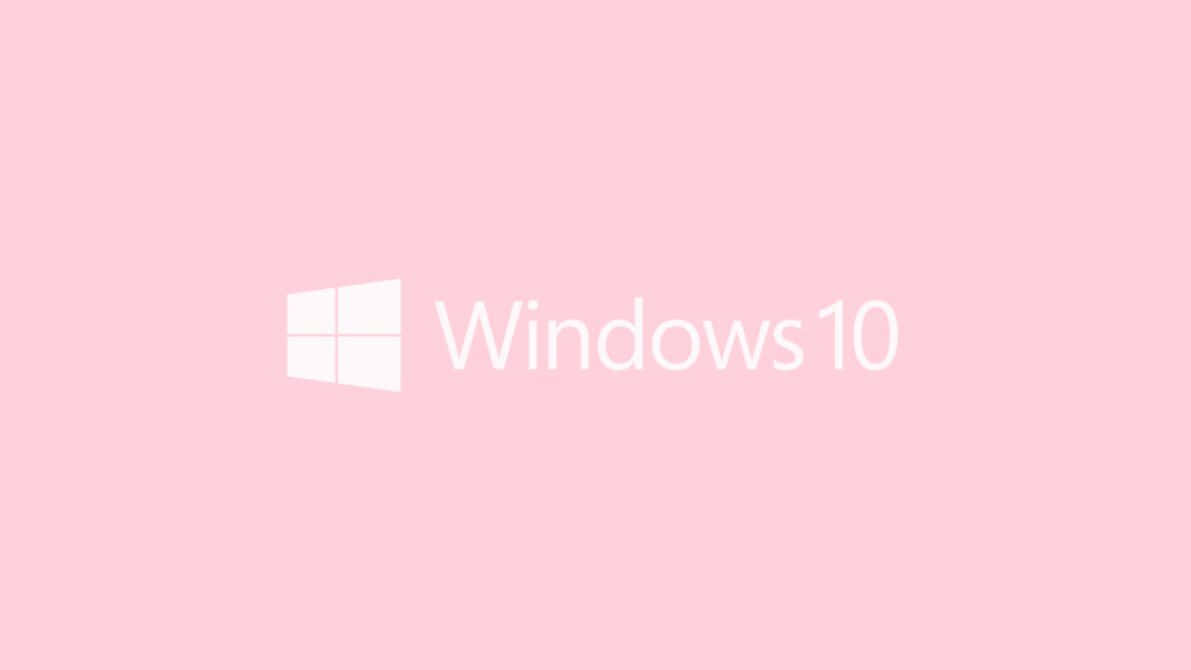 粉紅色背景上的 Windows 10 標誌