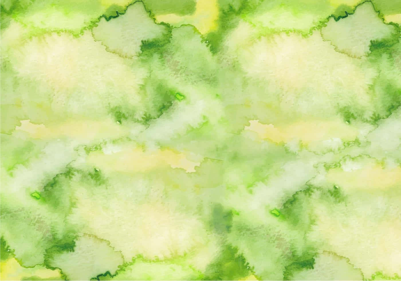 帶有美麗海藍色的水彩紋理 壁紙 — 柔和的水彩洗滌，綠色和奶油色融合成有機抽象形狀，帶有溫和的紋理。