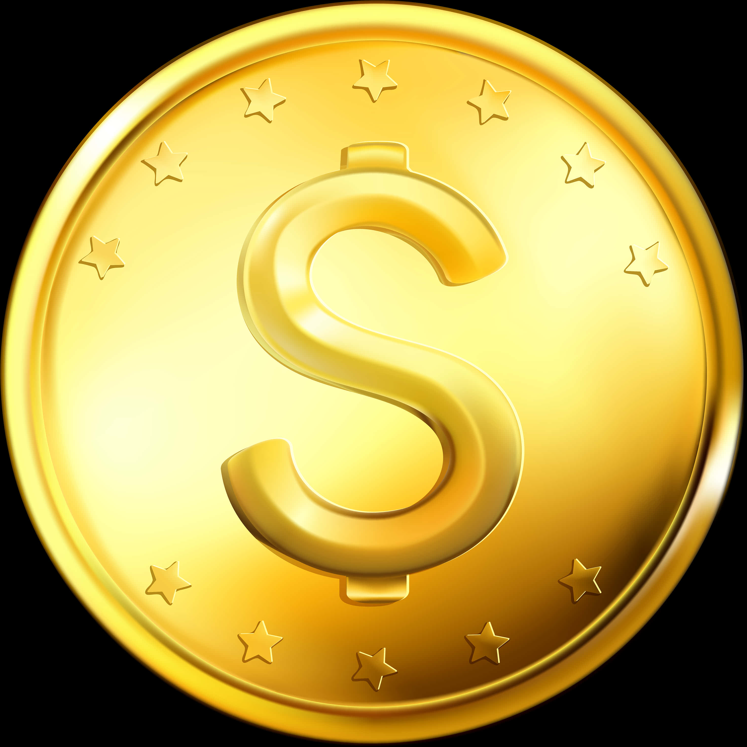 帶美元符號的閃亮金幣 壁紙