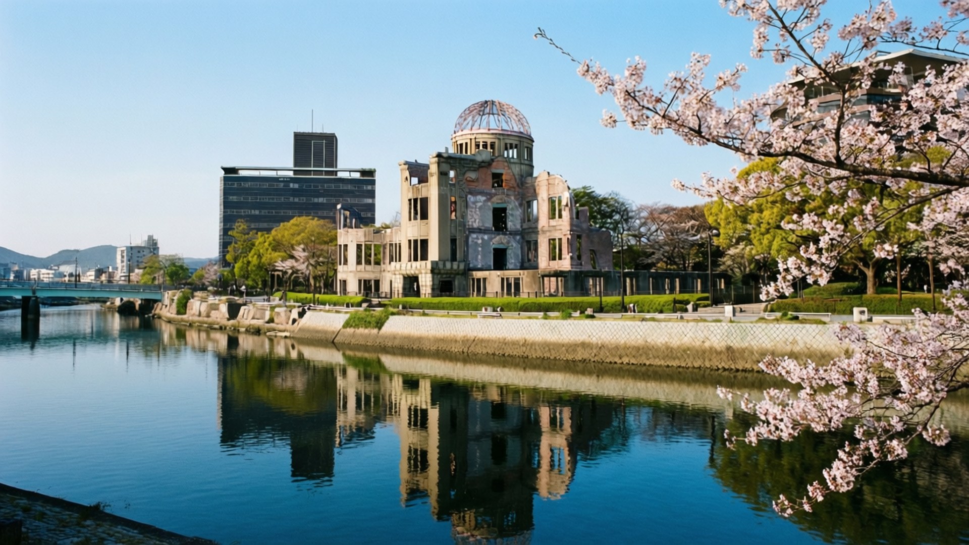 平和圓頂倒影 壁紙