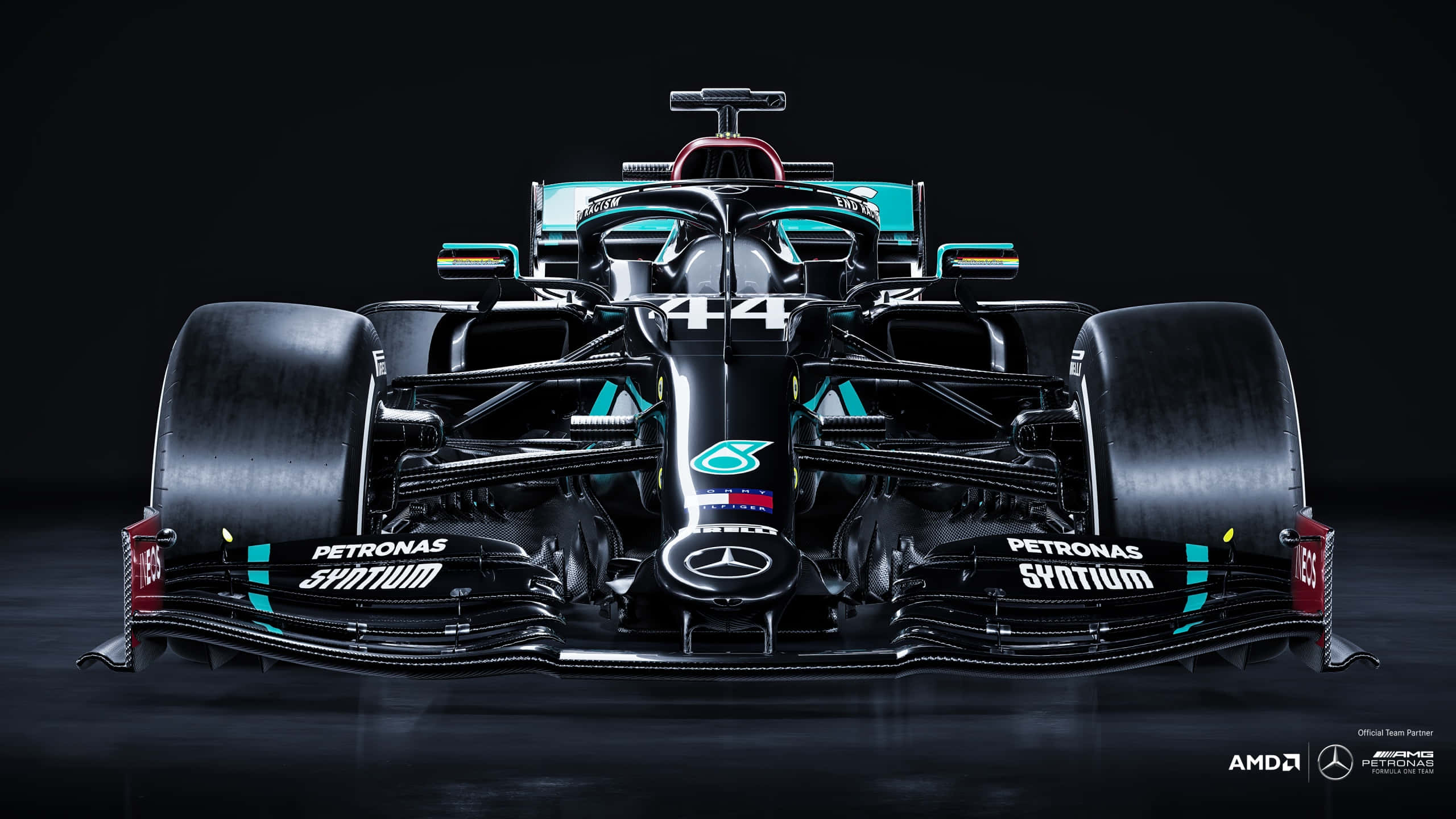 平治F1賽車黑白風格 壁紙