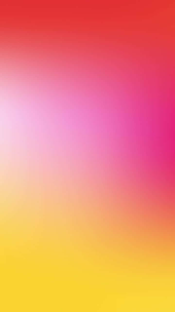 Yellow Gradient 桌布 壁紙 — 平滑漸變壁紙，從紅色過渡到粉紅色再到黃色，邊緣柔和模糊。