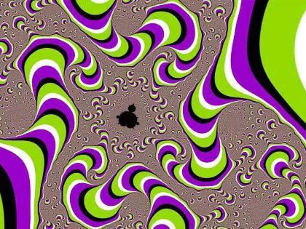 旋轉的迷幻色彩的抽象圖案，產生催眠般的視覺效果。