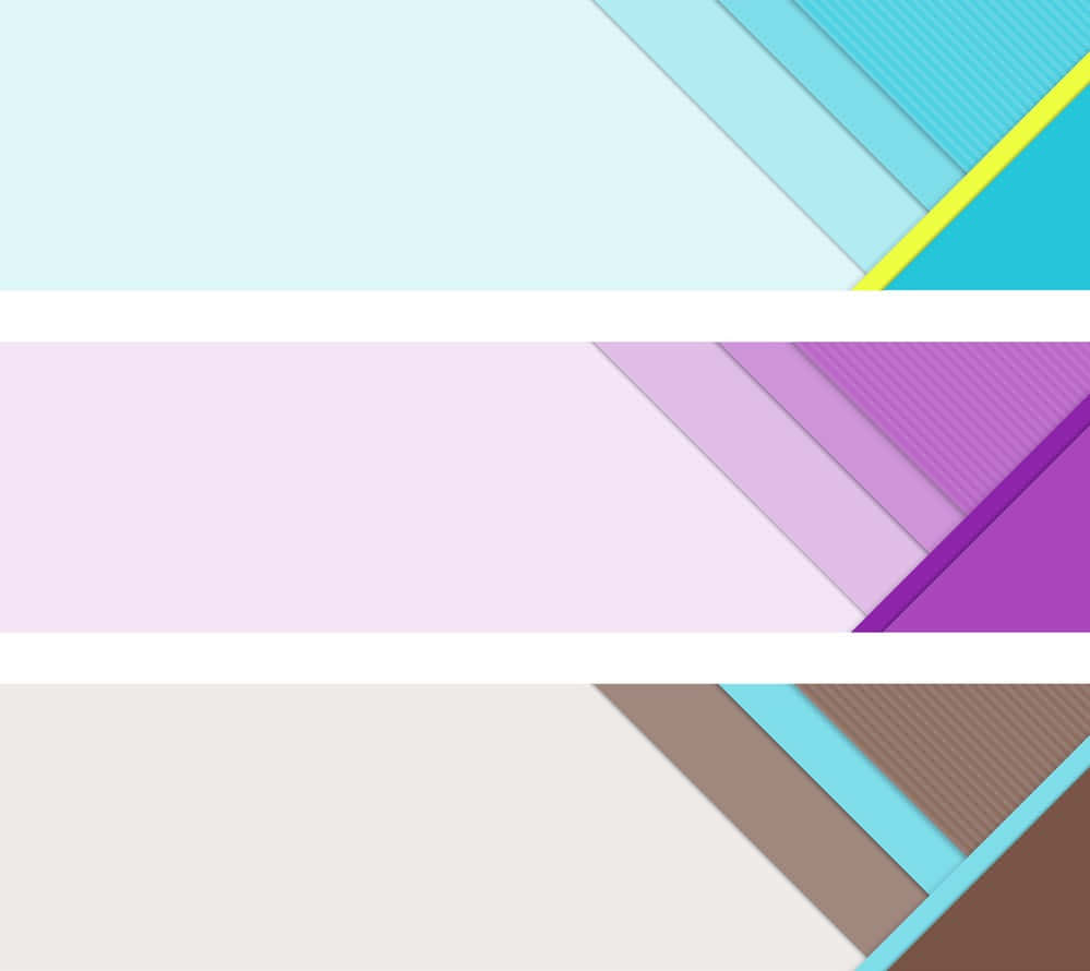 Material Design 桌布 壁紙 — 幾何圖案牆紙，以分層柔和色調與大膽色塊組成斜紋條紋，帶有細微紋理。