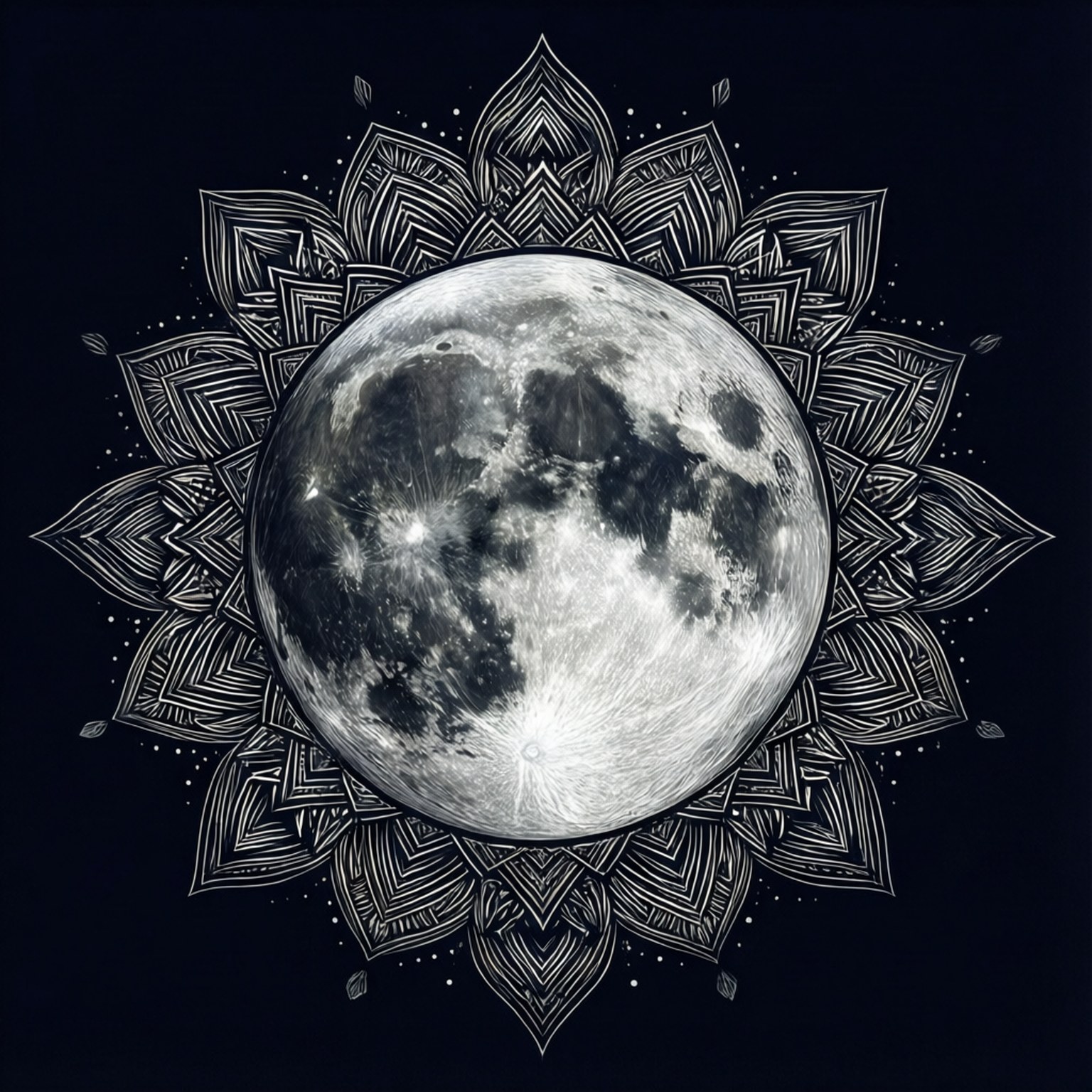 幾何月亮曼陀羅 壁紙