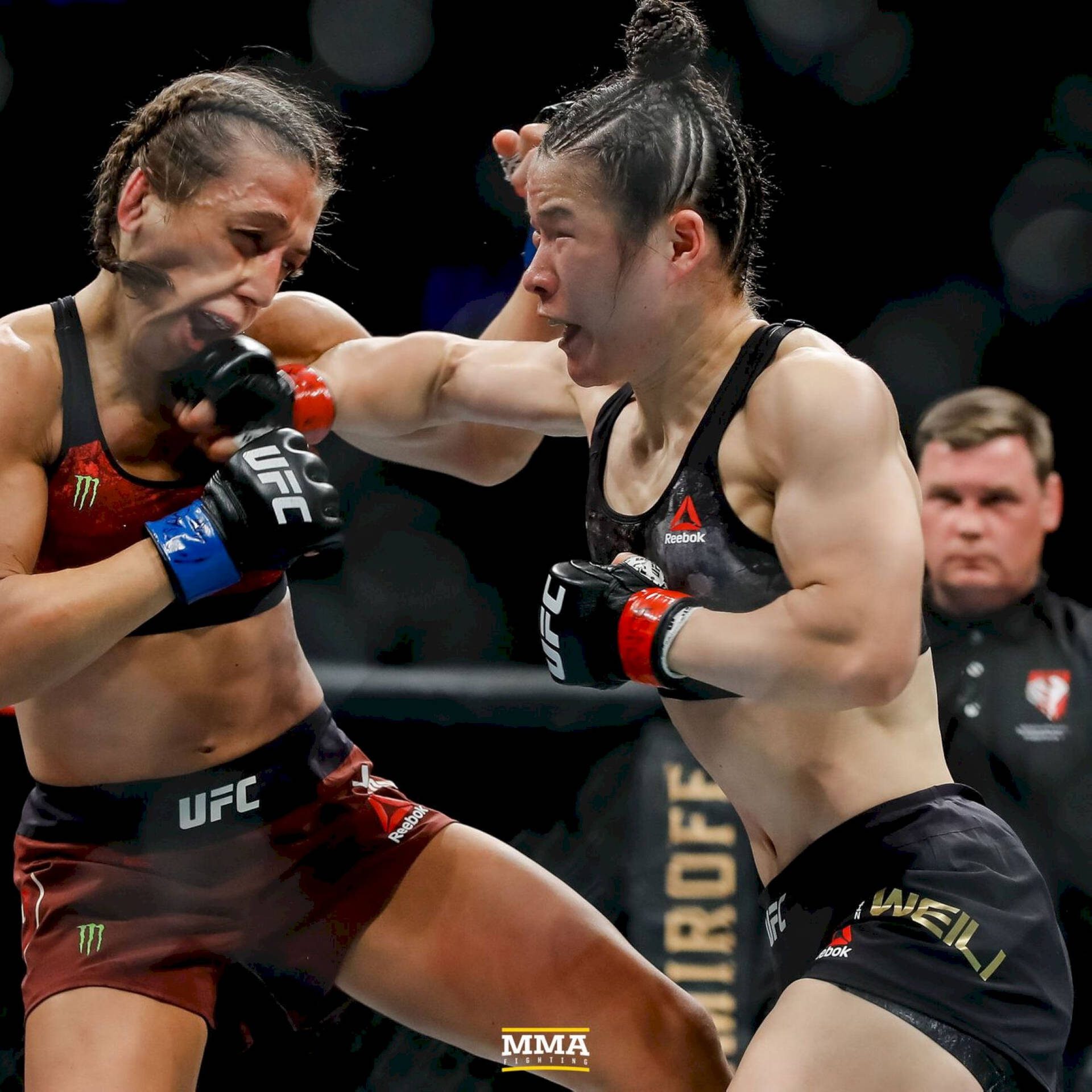 兩名女性MMA拳手在UFC比賽中互毆。