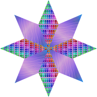 彩色抽象星星圖案 壁紙