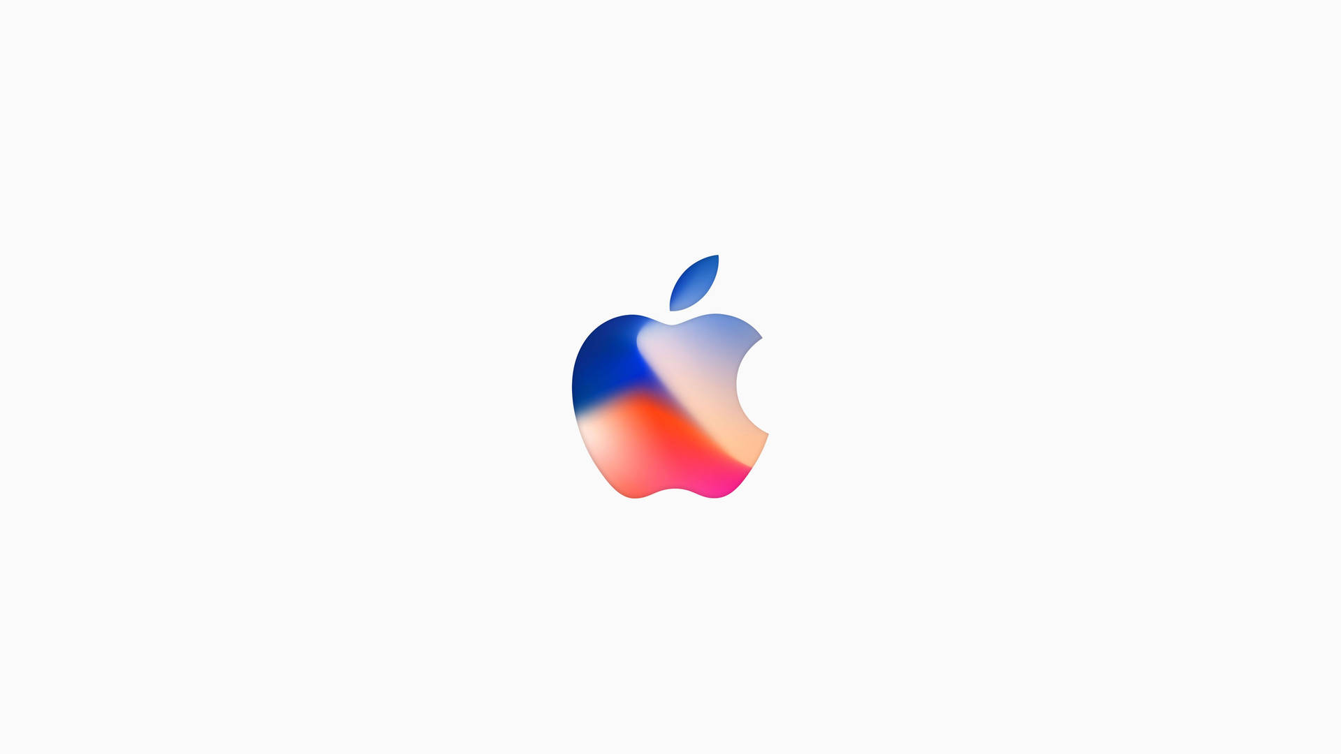 白色背景上帶有漸變顏色的Apple標誌