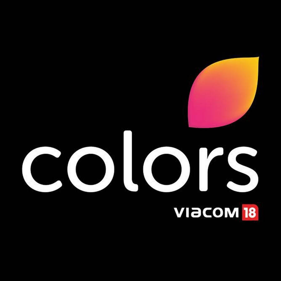Colors TV 標誌，帶有漸變葉子和 Viacom 18 品牌標識，背景為黑色。
