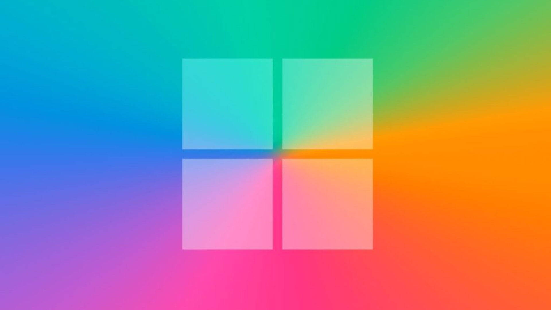 彩色漸變背景上的Microsoft標誌