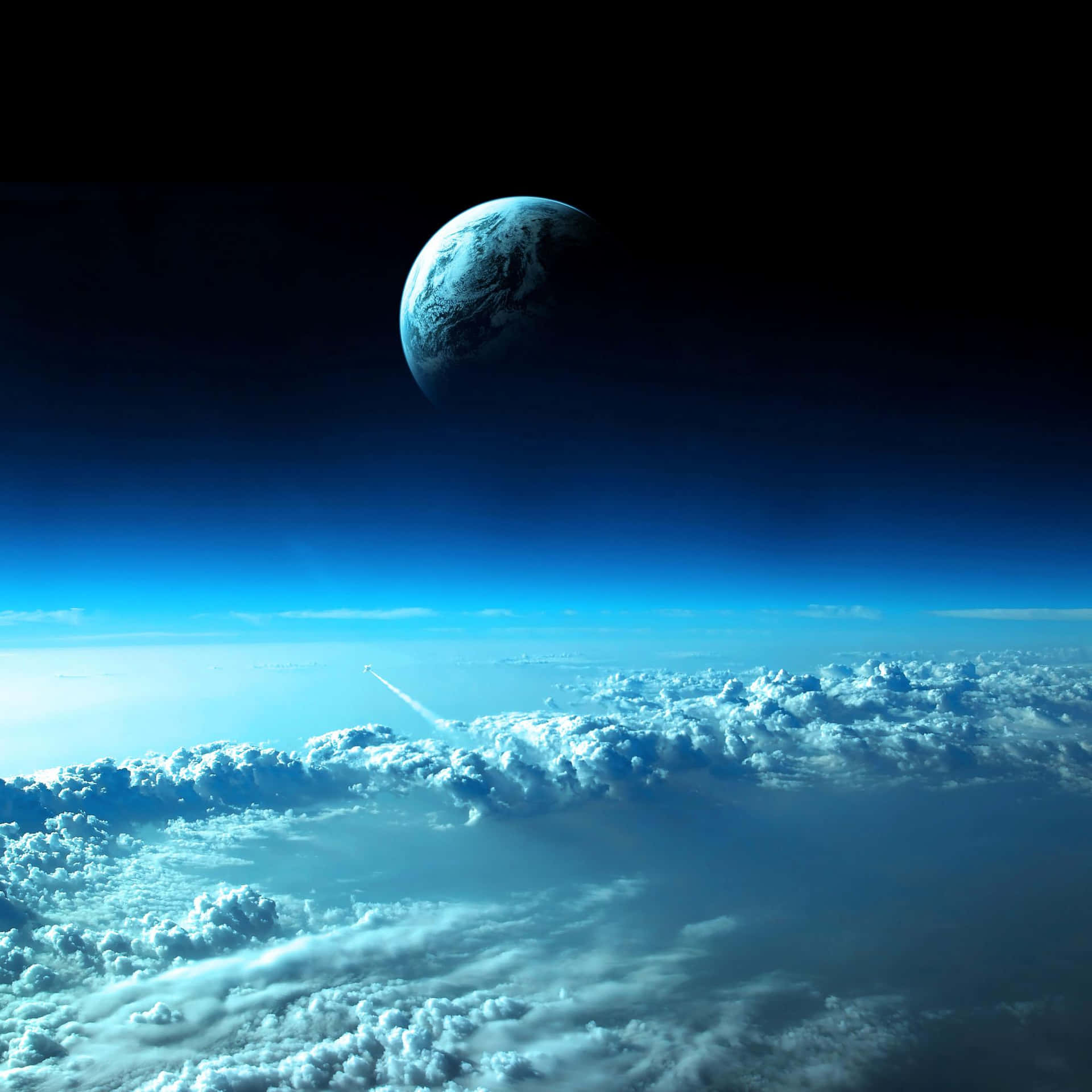 從太空俯瞰地球的景象