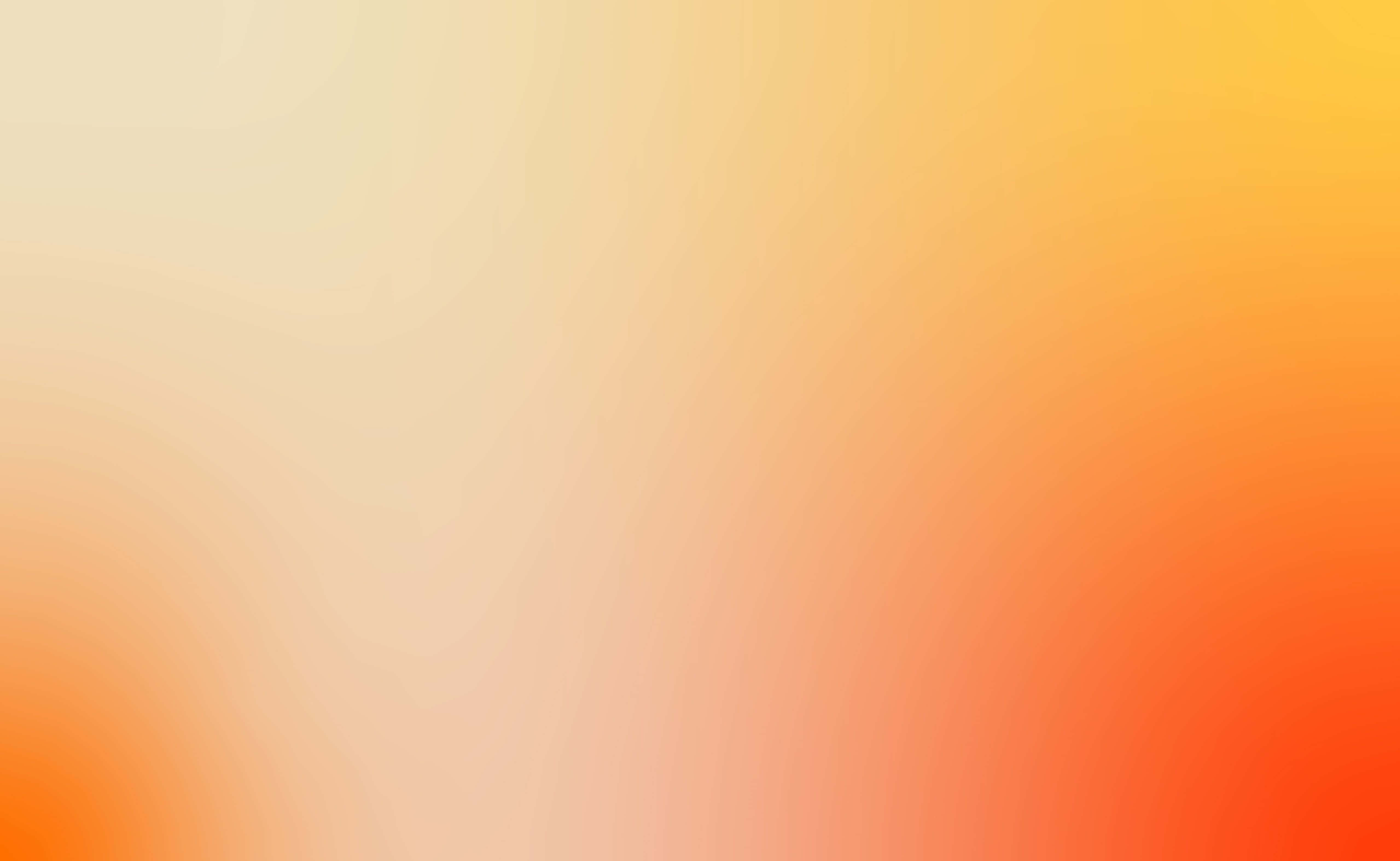 Yellow Gradient 桌布 壁紙 — 從奶油米色到火熱橙色和紅色的平滑漸變，營造出溫暖的抽象背景。