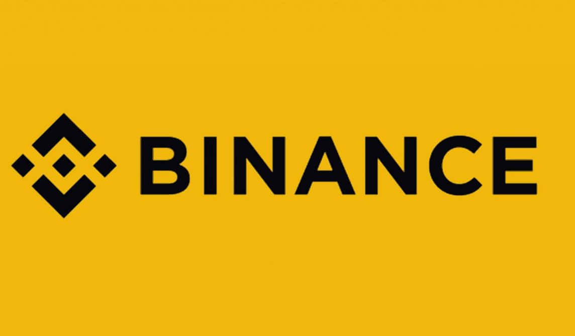 黃色背景上的Binance加密貨幣交易所標誌
