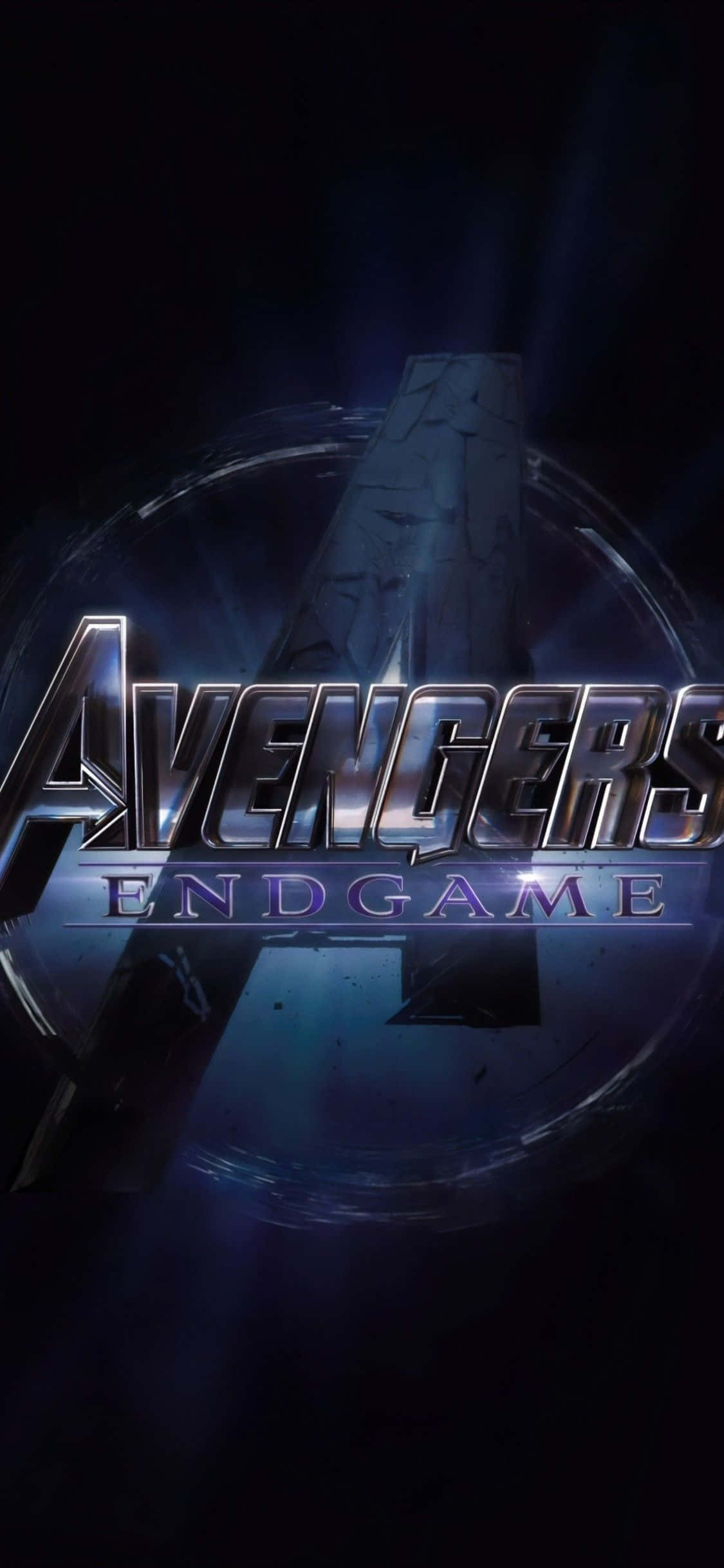 黑色背景上嘅avengers endgame標誌 壁紙