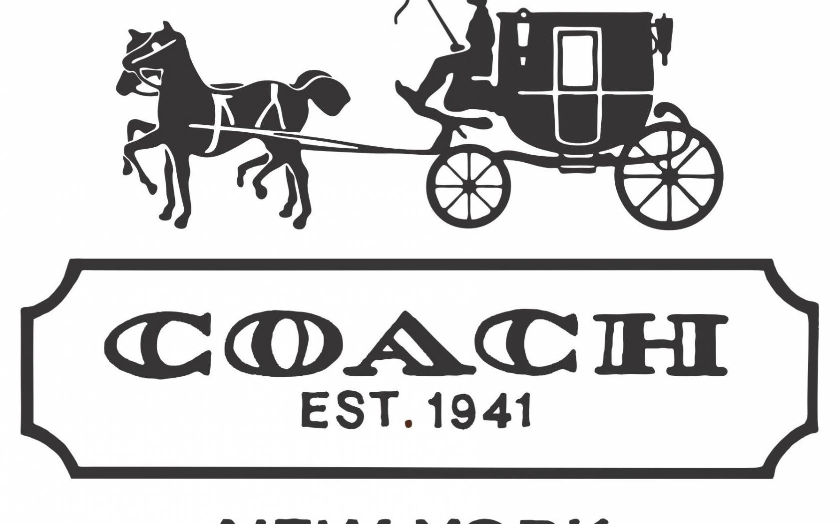 復古Coach標誌，包含馬車和成立年份1941年。