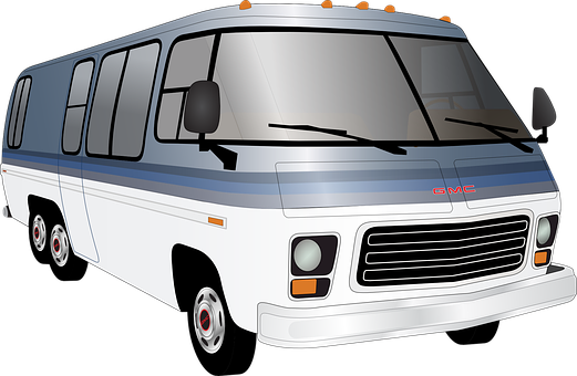 復古G M C露營車向量圖