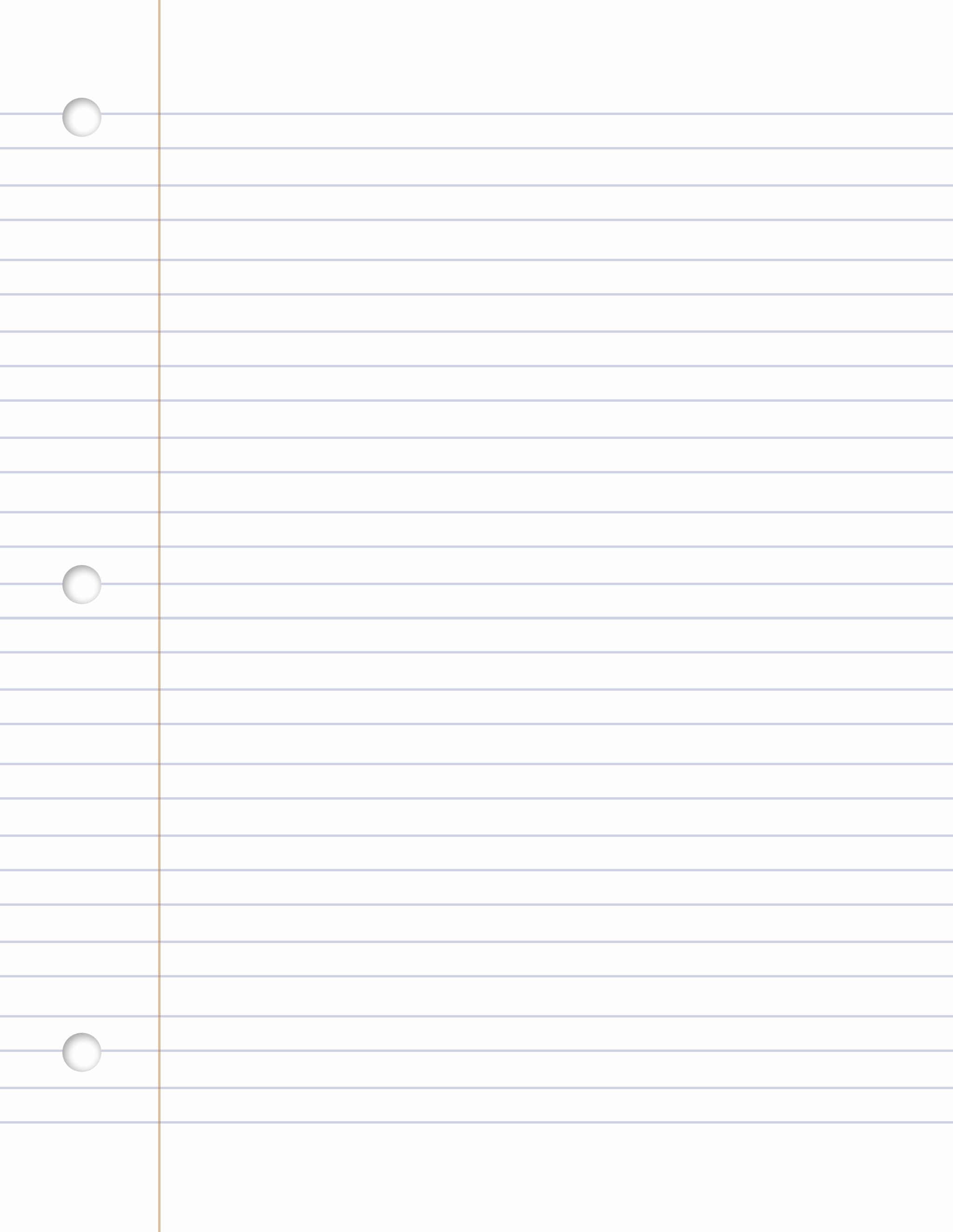 復古筆記本紙背景 壁紙 — 左邊打咗三個窿嘅空白橫線筆記簿紙。