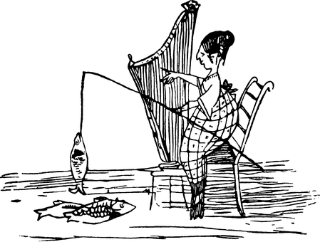復古黑色剪影肖像 壁紙