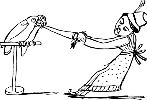 復古黑色剪影肖像 壁紙