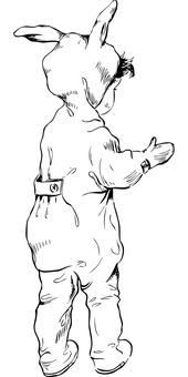 復活兔影子 壁紙