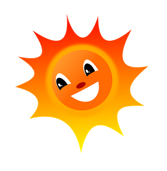 微笑卡通太陽 壁紙