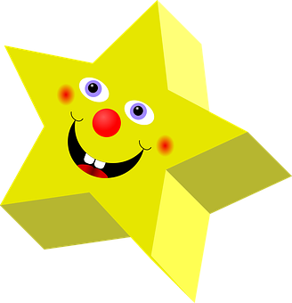 微笑卡通星星角色 壁紙