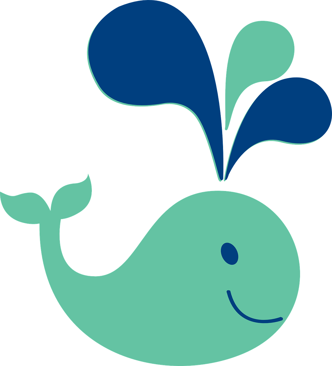 微笑卡通鯨魚 壁紙