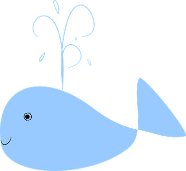 微笑卡通鯨魚 壁紙