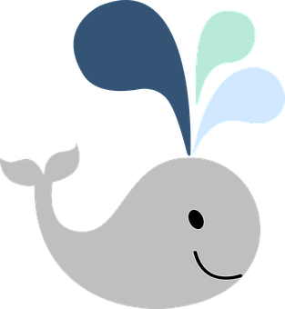 微笑卡通鯨魚 壁紙