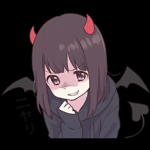 微笑的動漫惡魔少女 壁紙