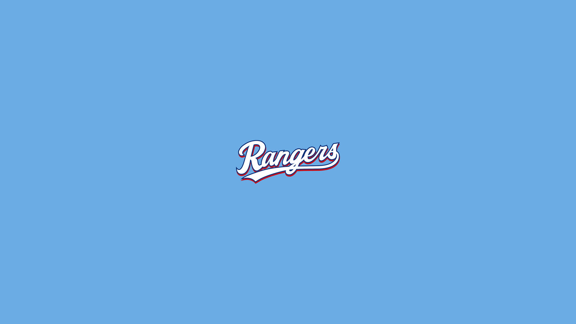 藍色背景上的 Rangers 運動隊標誌