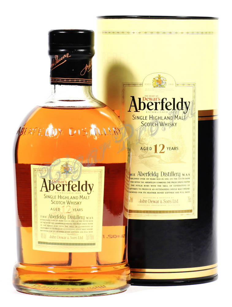 Aberfeldy 12年單一麥芽蘇格蘭威士忌酒瓶及禮盒