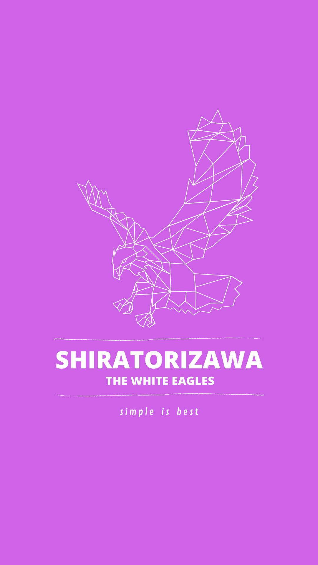 紫色背景上的幾何白色鷹標誌及團隊名稱文字。
