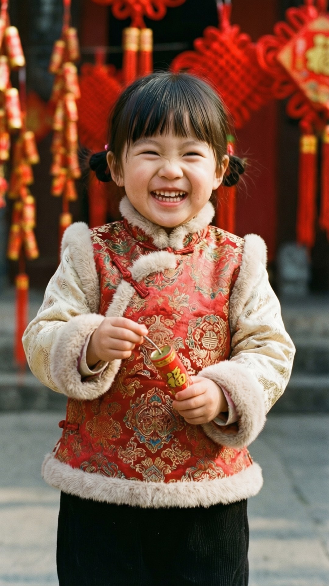 快樂小孩放鞭炮 壁紙