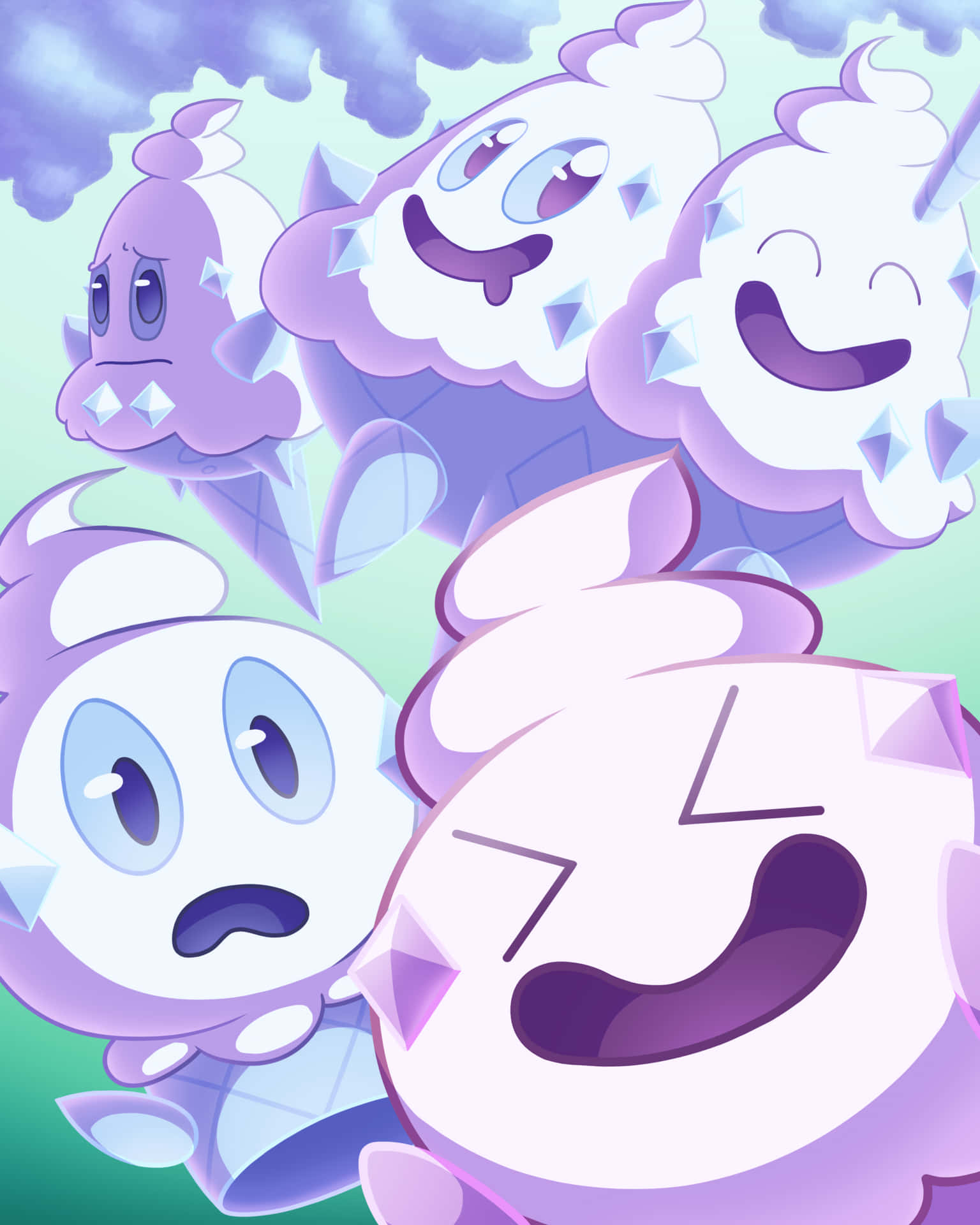快樂的Vanillite、Vanillish與Vanilluxe 壁紙