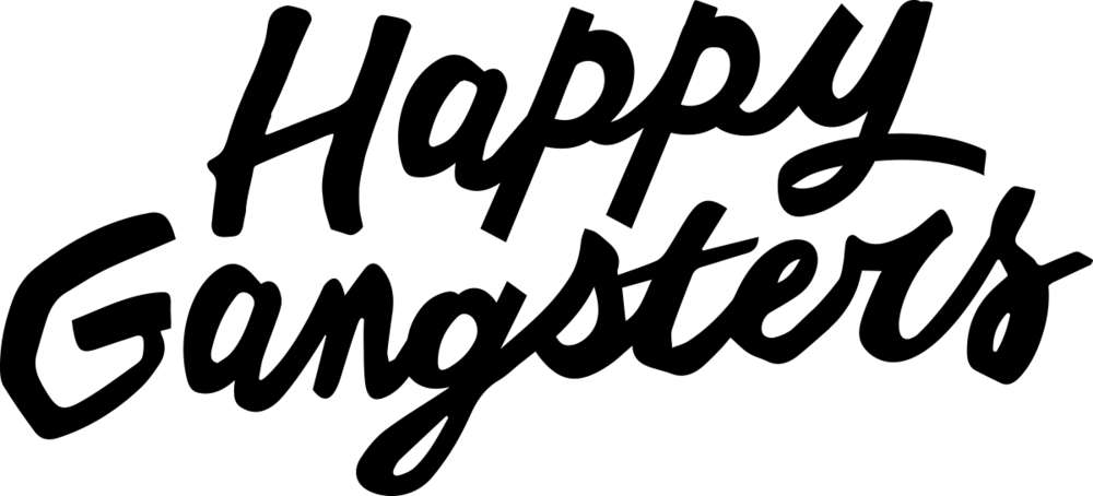 快樂黑幫花體字 壁紙 — 純黑色背景，沒有可見的元素或細節。