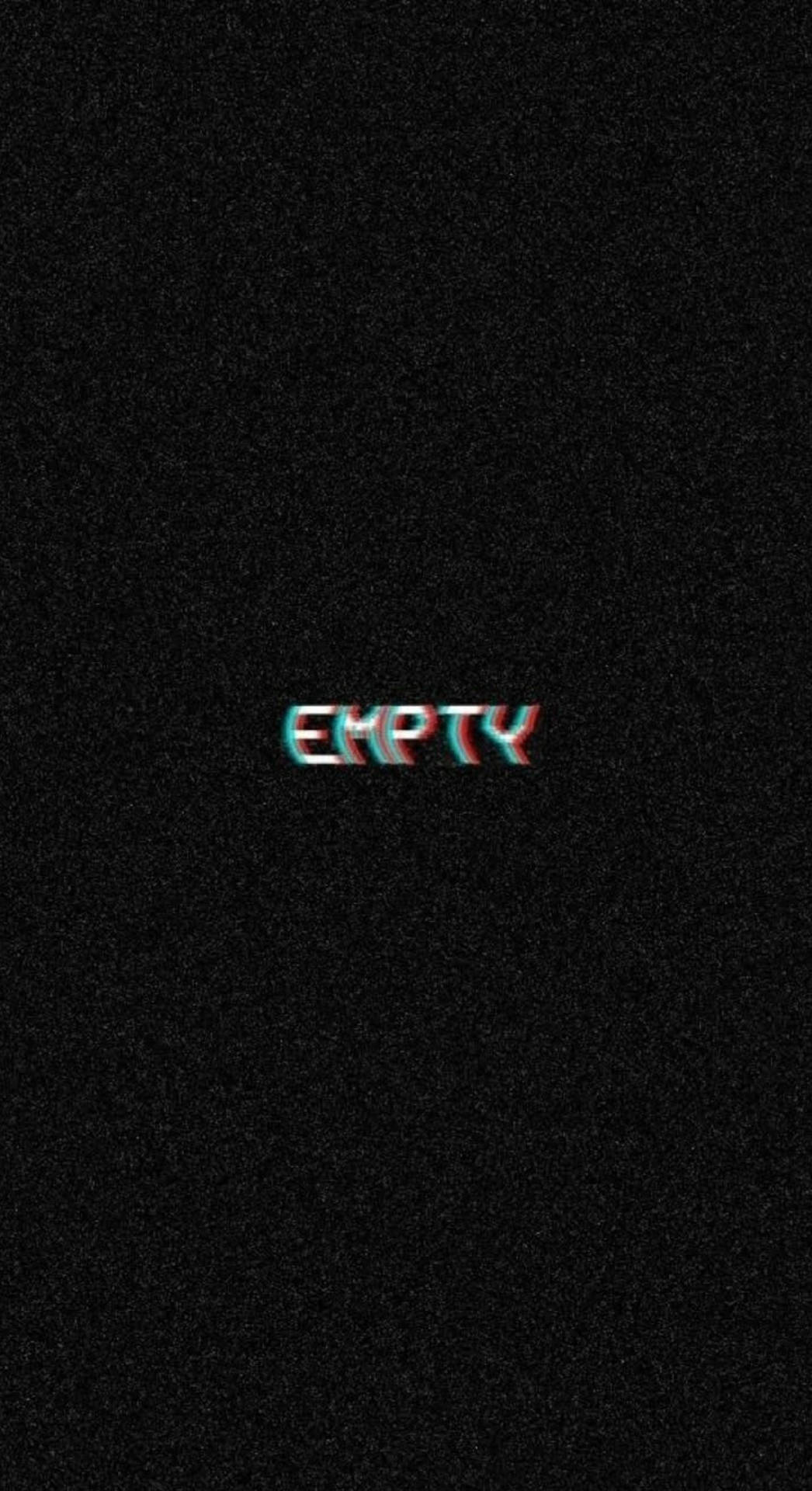 喺黑色背景上帶有紅藍色邊嘅故障文字 empty。