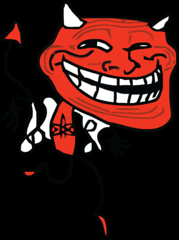 惡搞小惡魔臉部向量圖