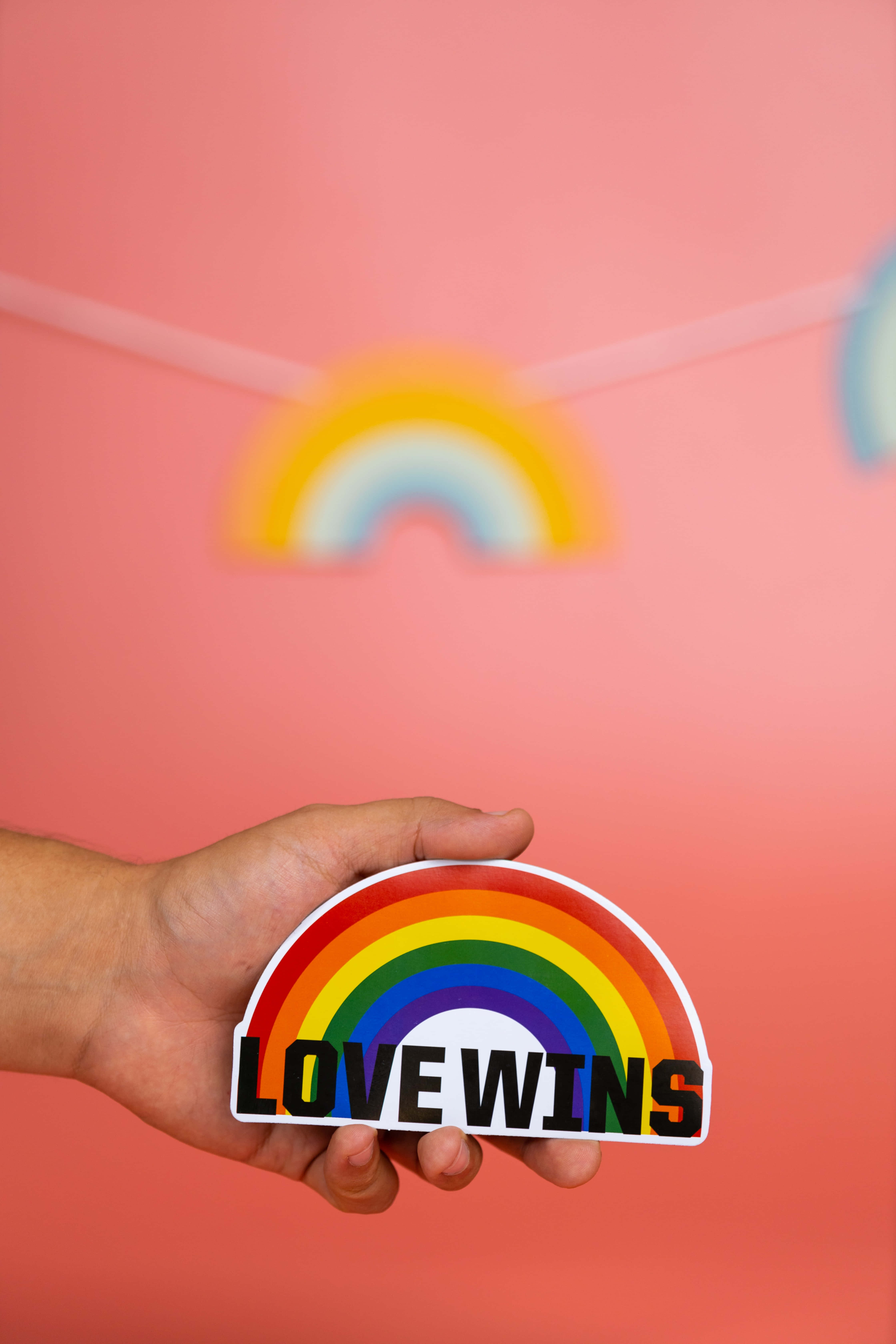 愛勝利貼紙美學 LGBT 彩虹 壁紙