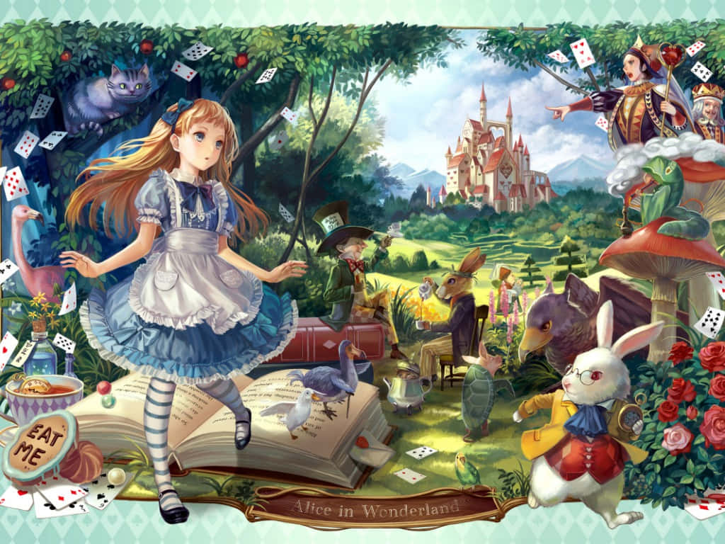愛麗絲夢遊仙境背景 壁紙